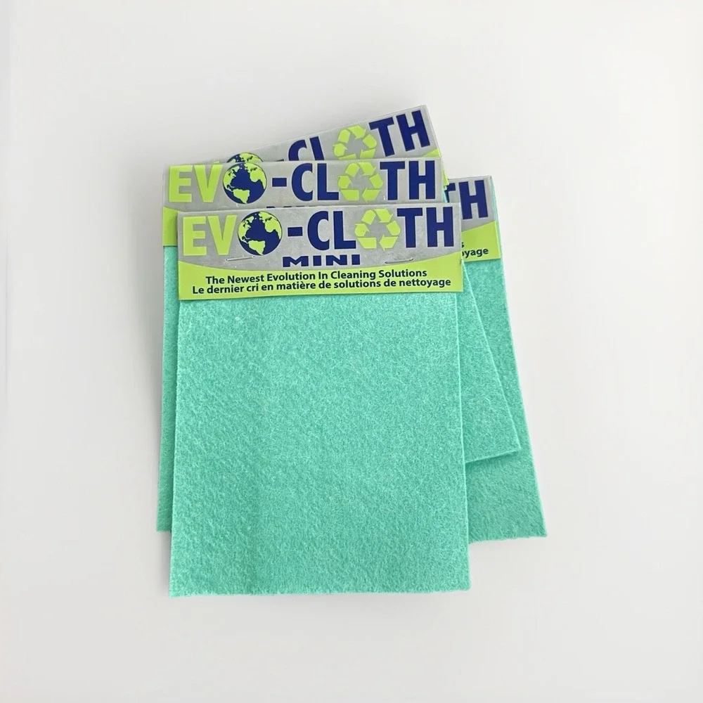 5-Pack Evo-Cloth Mini Cleaning Solution Super Absorbent Reusable & Eco-Friendly